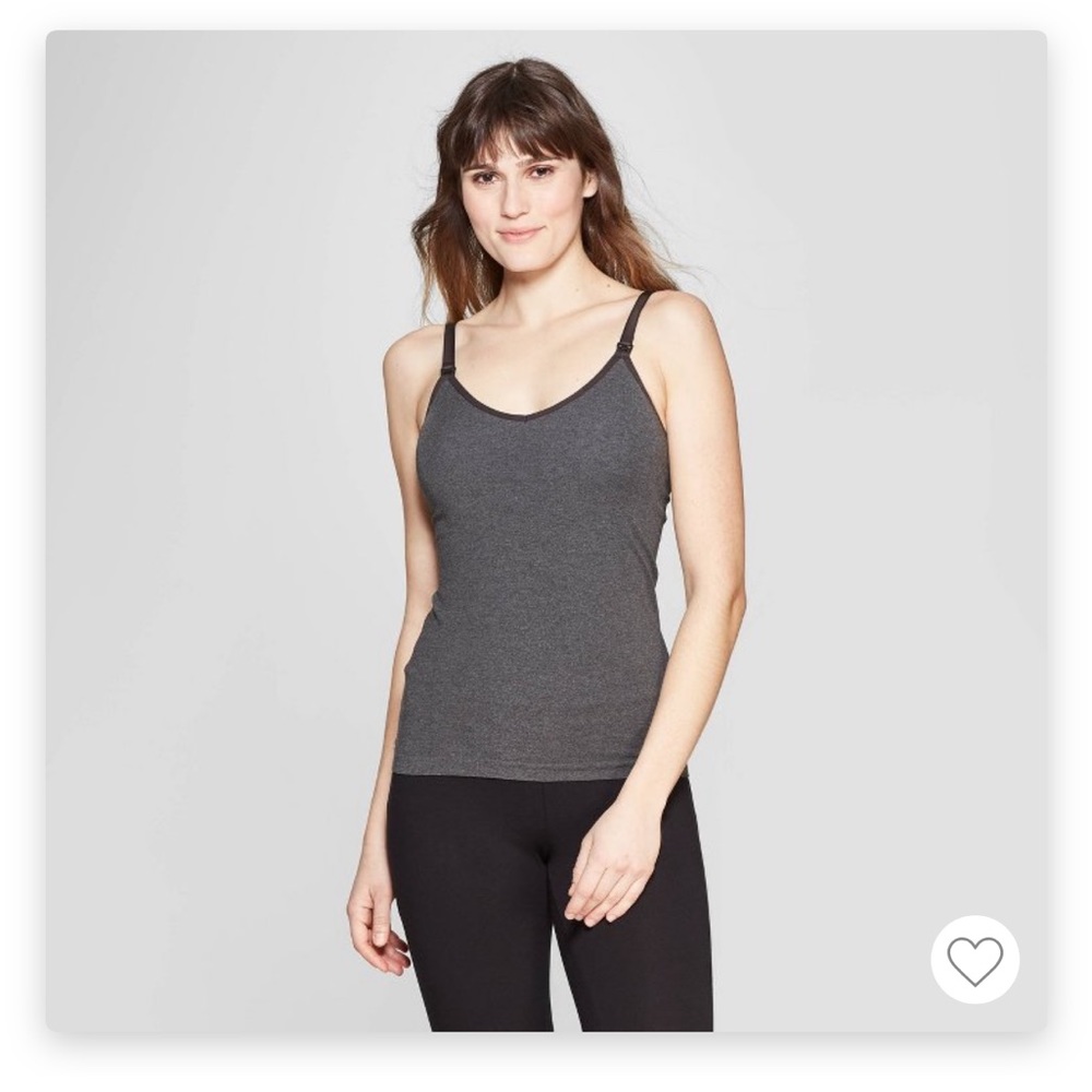 Auden Nursing Tank/Cami, charcoal, size XL